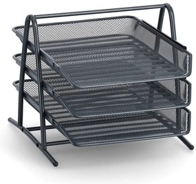 Piętrowa tacka na dokumenty z metalowej siatki, MESH