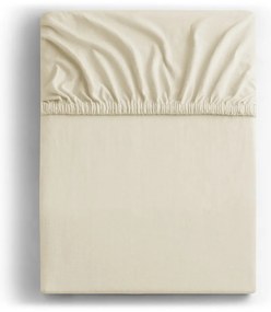 Beżowe dżersejowe prześcieradło z gumką 180x200 cm Amber – Restilo