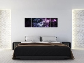 Obraz - Mandala lotosu w kosmosie (170x50 cm)