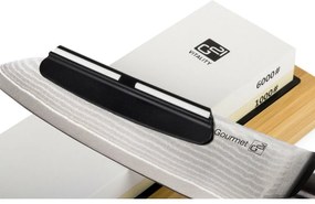 Zestaw noży G21 Gourmet Damascus w bambusowym bloku 4 szt. + kamień do ostrzenia