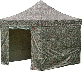 Wodoodporna osłona boczna wojskowa 3x2m z drzwiami rolowanymi do altanki składanej 3x3m