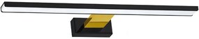 Kinkiet nad lustro czarny + złoty - N014-Folind 13,8W 60x11,5x4 cm