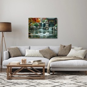Obraz na szkle - Staw azjatycki (70x50 cm)