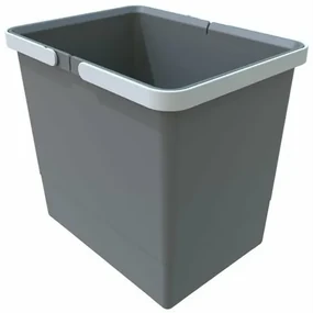 Elletipi Plastikowy kosz z uchwytami 15 l,  szary, 15 l
