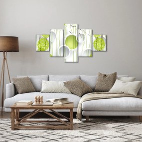 Obraz abstrakcji z drzewami (125x70 cm)