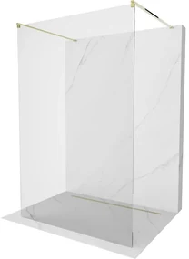 Mexen Kioto ścianka prysznicowa wolnostojąca 110 x 200 cm, transparent 8 mm, złota - 800-110-002-50-00