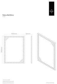 Lustro ścienne 66x90 cm Tribeca – Premier Housewares