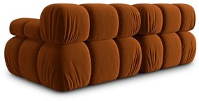 Pomarańczowa aksamitna sofa 188 cm Bellis – Micadoni Home