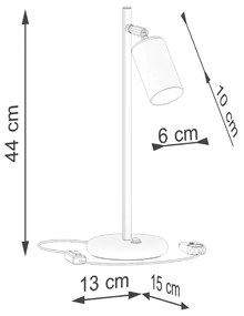 Lampa biurkowa WINX czarna/złota SOLLUX  LIGHTING