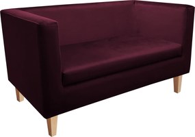 Sofa Monaco : Kolor nogi - Drewno, Kolor tkaniny - VELVET - MG02, Typ tkaniny - Velvet, Wysokość nogi - 20 cm