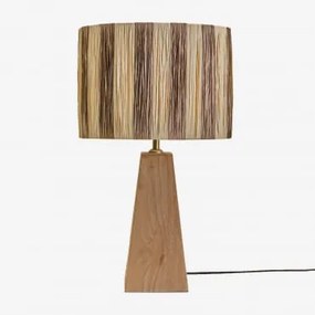 Lampa Stołowa Z Drewna Mango Taraua Drewno Mango & Brown Café Marsali - Sklum