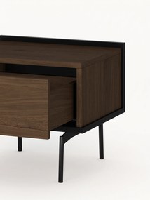 Szafka nocna Zenar z szufladą 50 cm - orzech elegant / czarny