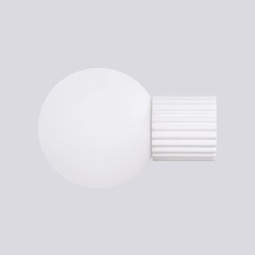 Kinkiet HALO biały IP44 ryflowany SOLLUX  LIGHTING