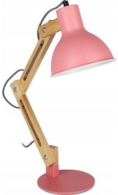 Lampa stołowa 1xE27/40W/230V różowa