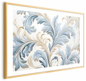 Plakat Barokowe pnącze 60x40 cm z ramą złotą z marginesem ARTGEIST B