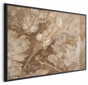 Plakat Ornamenty roślinno-kwiatowe 60x40 cm z ramą czarną bez marginesu ARTGEIST B