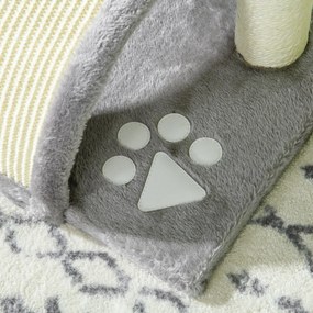 Drapak PawHut z jaskinią i zabawkami dla kotów, szary