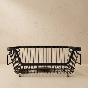 Kosz na owoce metalowy z uchwytami, 34 x 18 x 14 cm