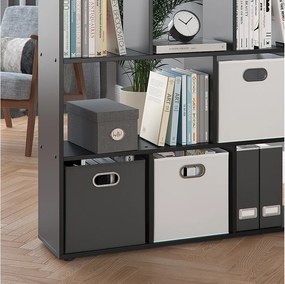 Room Divider czarny 131.6x29x143 pilar