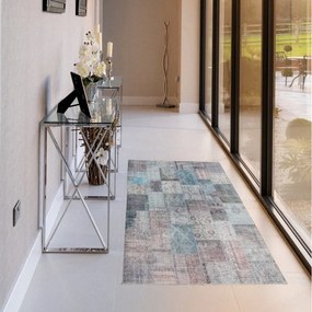 Dywan bawełniany Pescara patchwork pastelowy 80 cm x 150 cm