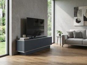 PROMOCJA Stolik RTV ALVIN 135 cm, antracyt/srebrny II. jakość