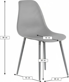 Krzesło do kuchni OSAKA plastikowe, jasnozielone