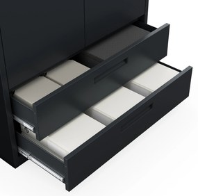 Megan Antracytowy - szuflada podwójna 195 cm