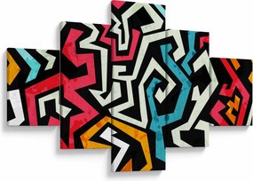 Obraz abstrakcji graficznej (125x70 cm)