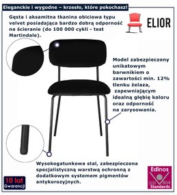 Czarne krzesło tapicerowane D7-H18