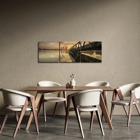 Obraz molo (z zegarem) (90x30 cm)