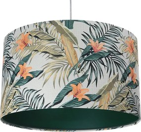 Zielona lampa wisząca z kwiecistym wzorem S9-T75
