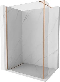 Mexen Kioto ścianka prysznicowa Walk-in 170 x 40 cm, transparent, miedź szczotkowana - 800-170-212-65-00-040