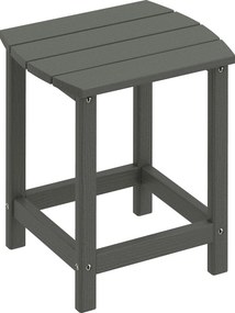 Outsunny Stolik ogrodowy, wodoodporny stolik balkonowy z HDPE, stolik jadalniany na zewnątrz, stolik campingowy do ogrodu, na taras, na balkon, 48 x 37 x 46 cm, szary | Aosom PL