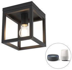 Inteligentna lampa sufitowa w stylu industrialnym czarna z WiFi A60 - CagePrzemysłowy Oswietlenie wewnetrzne