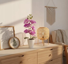 Storczyk w Doniczce Orchidea 37 cm Kwiat Sztuczny Fioletowy Doniczkowy