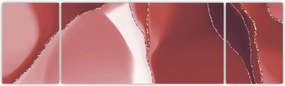Obraz - Czerwony abstrakcyjny kwiat N⁰3 (170x50 cm)