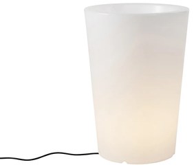 Zewnetrzna Lampa podłogowa ogrodowa biała 60 cm doniczka IP44 - Verano Nowoczesny Oswietlenie zewnetrzne