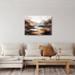 Obraz na szkle - Malowanie górskich krajobrazów (70x50 cm)