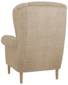 Jasnobrązowy fotel typu uszak Swan – Ropez