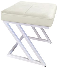 Pufa ZETA LOFT taboret podnóżek podstawa biała MG50
