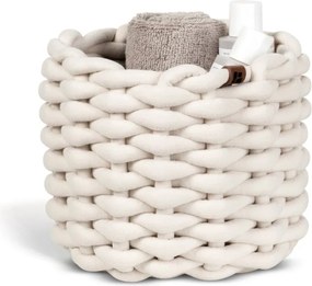 Tekstylny koszyk ø 21x17 cm Peach Skin Round S – Bigso