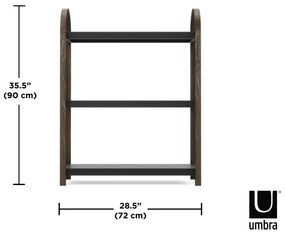 Czarny regał w dekorze orzecha 72x90 cm Bellwood – Umbra