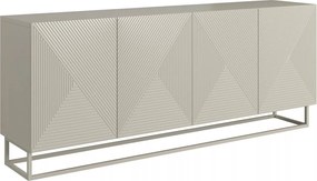 Komoda Asha 200 cm czterodrzwiowa - kaszmir / kaszmir stelaż