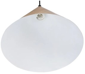 Brązowa lampa wisząca z metalowym kloszem ø 32 cm Dunca – Candellux Lighting