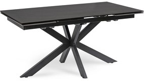 Stół Prostokątny Rozkładany BRUNO 160-240 cm Ceramiczny Czarny do Salonu Nowoczesny Loft