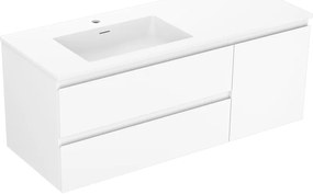 Mexen Orio szafka łazienkowa 120 cm z umywalką Otis lewą, 2S, 1D, biała mat - 91A13-12047-3-BBFFF01-W18L01