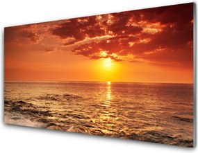 Panel Szklany Złota Godzina nad Oceanem