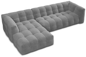 Szary aksamitny narożnik Windsor &amp; Co Sofas Vesta, lewostronny