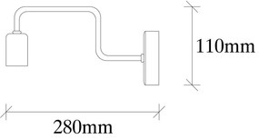 Czarny metalowy kinkiet Opviq lights Isidora