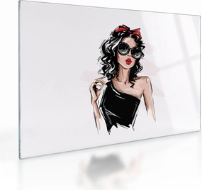 Obraz na szkle - Modna kobieta (70x50 cm)